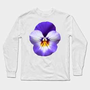 Violet Pansy Flower Art Print Long Sleeve T-Shirt